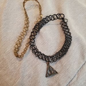 Harry Potter Tattoo Choker Necklace 2 pack